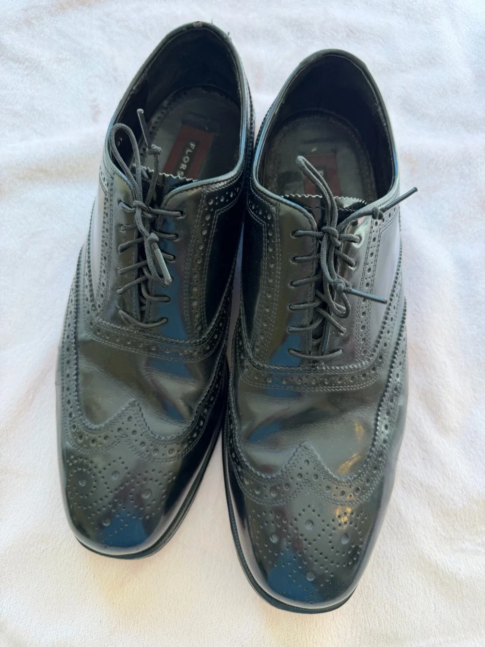 Florsheim Classic Black Wingtip Dress Shoes - Men